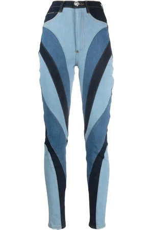 Philipp Plein Patchwork-design high-waist skinny jeans