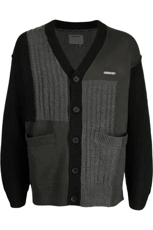 Musium Div. Panelled-design V-neck cardigan