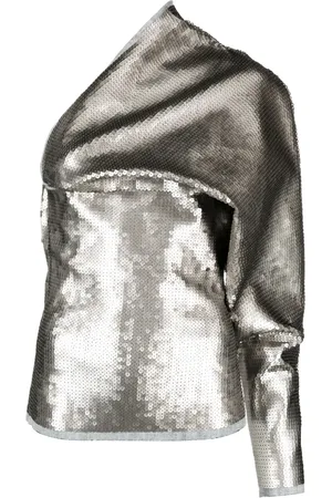 Rick Owens Luxor single-sleeve draped sequin top