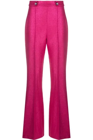 Chiara Ferragni Metallic-threading flared trousers