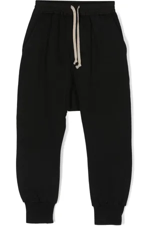 Rick Owens Drawstring drop-crotch cotton trousers