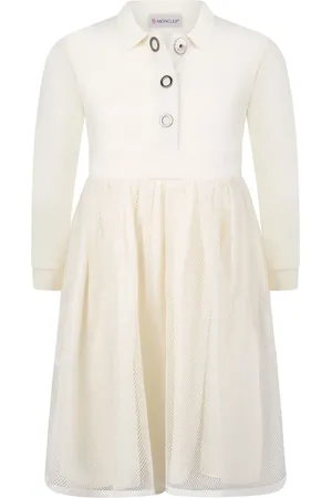 Moncler Logo-patch mesh-panel knitted dress