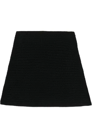 Mach & Mach A-line knitted miniskirt
