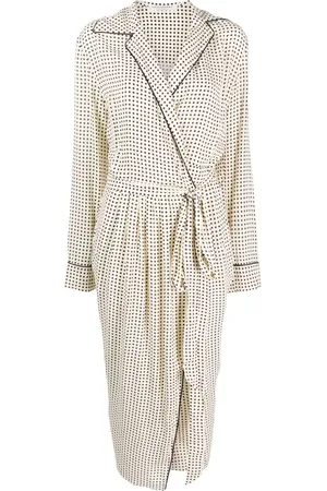 Serafini Polka-dot print belted midi dress