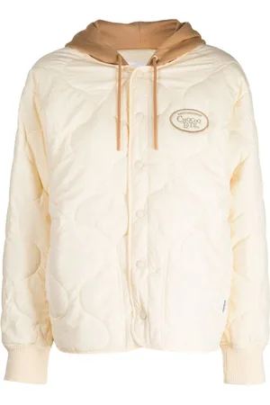 Chocoolate Logo-patch quilted hooded jacket