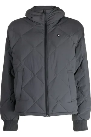 Chocoolate Logo-appliqué quilted padded jacket