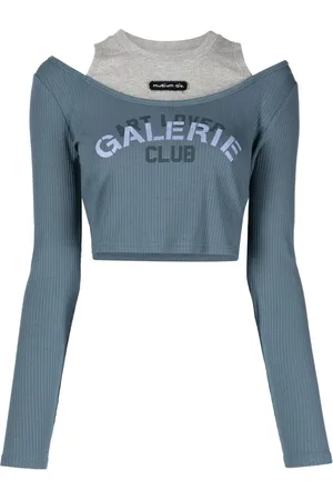 Musium Div. Layered crew-neck crop top