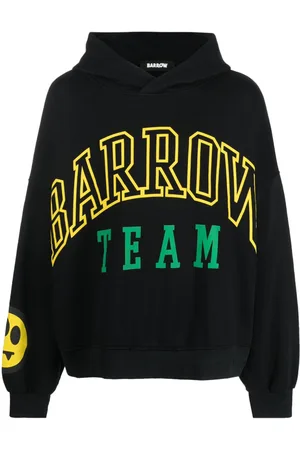 BARROW Logo-stamp cotton hoodie