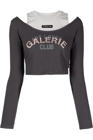 Musium Div. Layered crew-neck crop top
