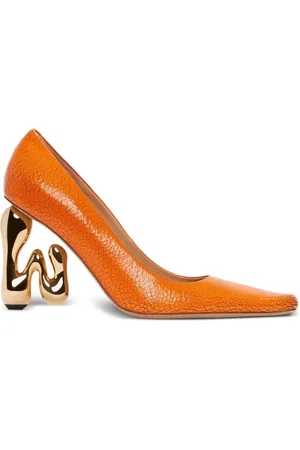 Orange high hotsell heel pumps