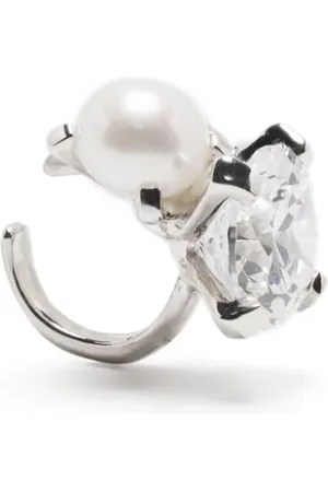 E.M. Crystal-embellished pearl-detail ear cuff