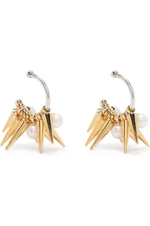 E.M. Pearl spike stud earrings