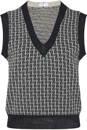 ROSETTA GETTY Patterned intarsia-knit merino-wool vest