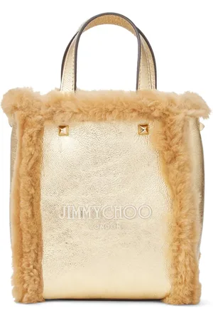 Jimmy Choo Mini N/S shearling tote bag