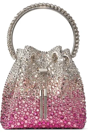 Jimmy Choo Bon Bon crystal-embellished bucket bag