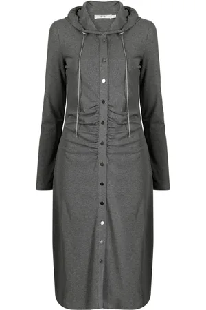 B+AB Long-sleeve hooded shirt dress