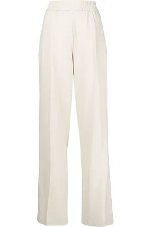 Helmut Lang Piped-trim detail wide-leg trousers