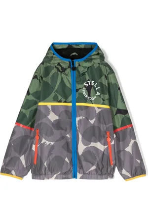 Stella McCartney Logo-print colour block-print jacket