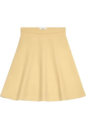 Ami Viring-wool blend A-line skirt