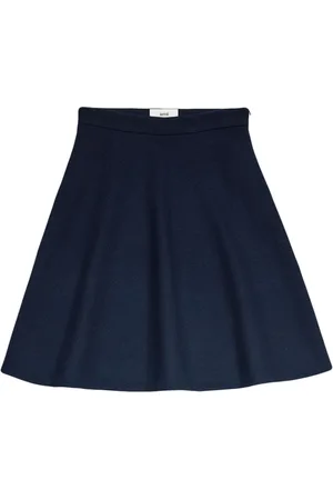 Ami Viring-wool blend A-line skirt