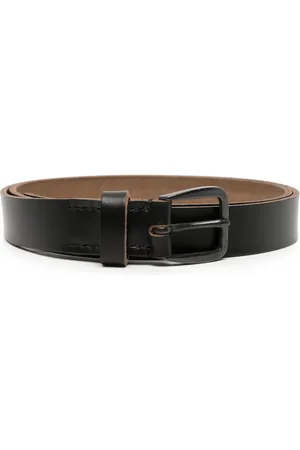 YOHJI YAMAMOTO Logo-debossed leather belt