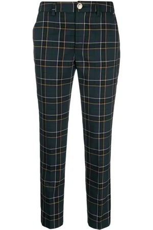 Liu Jo Plaid-check straight-cut trousers