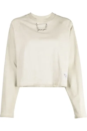 Izzue Logo-plaque long-sleeve cotton T-shirt