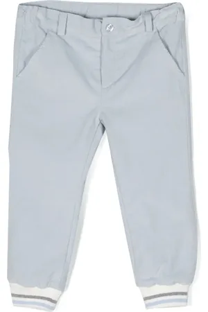 PATACHOU Stripe-detail cotton chino trousers