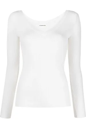 P.A.R.O.S.H. V-neck ribbed-knit wool jumper