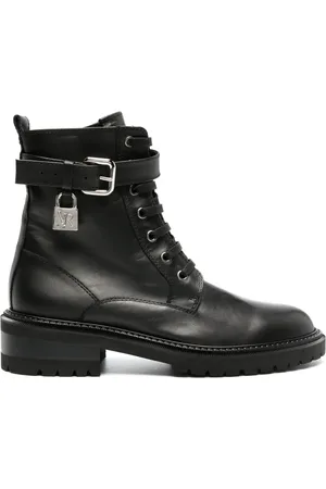 Via Roma Padlock-detail military boots