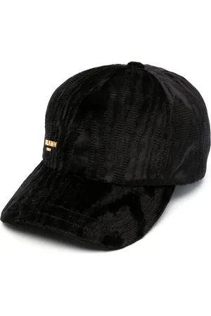 Balmain Logo-plaque moire-effect cap