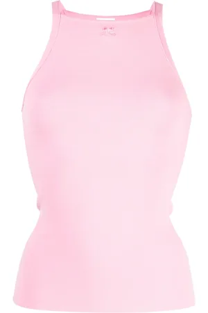 Courrèges Logo-embroidered tank top