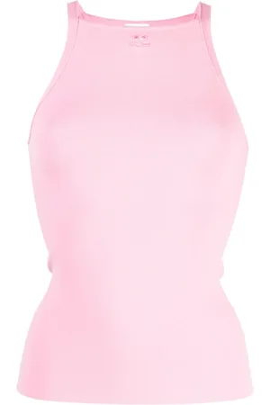 Courrèges Logo-embroidered tank top