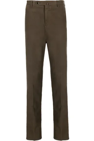 PT Torino Pressed-crease modal blend tapered trousers
