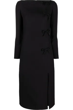 VALENTINO GARAVANI Bow-detail midi dress
