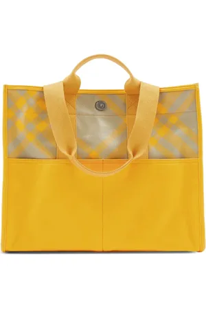 Burberry Plaid-check cotton tote bag