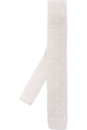 ELEVENTY Polka-dot knitted tie