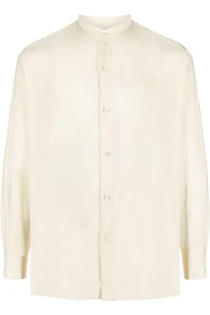LEMAIRE Band-collar silk-blend shirt
