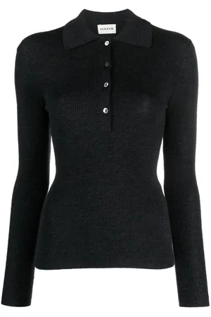 P.A.R.O.S.H. Leila ribbed-knit wool polo shirt