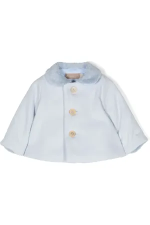LA STUPENDERIA Faux-fur collar cotton jacket