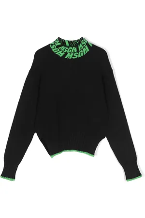 Msgm Intarsia-knit ribbed jumper
