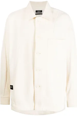 FIVE CM Corduroy-detail long-sleeve shirt