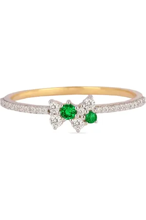 House of Meraki 18kt yellow Leah emerald and diamond ring