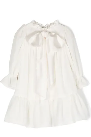 LA STUPENDERIA Bow-detailing cotton dress