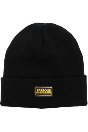 Barbour Logo-patch ribbed-knit beanie