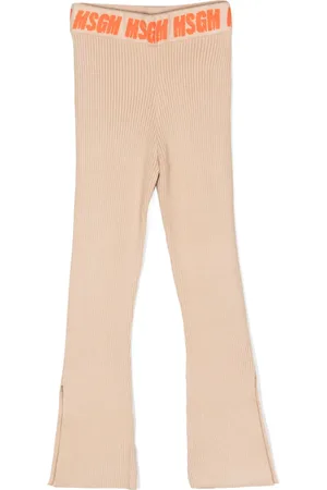 Msgm Logo-print ribbed trousers