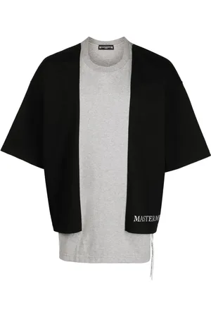 MASTERMIND Logo-embroidered two-tone cotton T-shirt