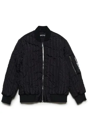 Dsquared2 Logo-print crinkled bomber jacket
