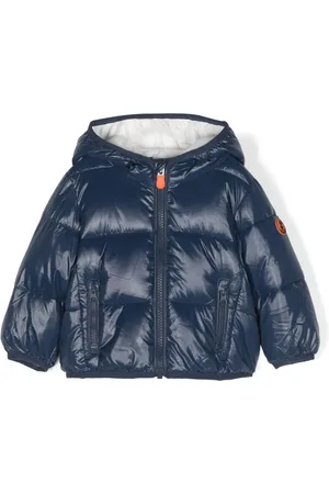 save the duck Logo-patch padded hooded jacket