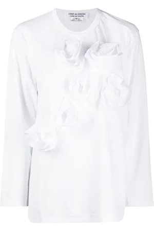 Comme des Garçons Floral-appliqué long-sleeve T-shirt